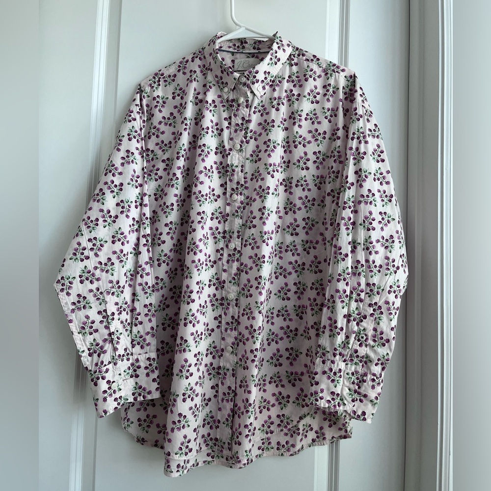 JCrew floral button down shirt - size 12 /L